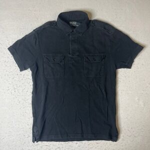 Polo‎ Ralph Lauren Custom Fit Short Sleeve Polo Shirt Black Men's Size S